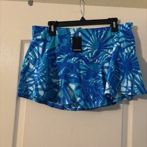 NWT Avenue Blue Swim Print Skirt SZ 18